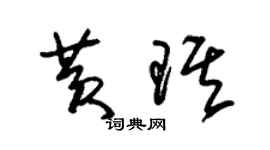 朱錫榮黃琪草書個性簽名怎么寫