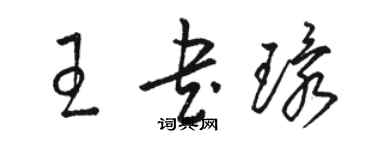 駱恆光王書環草書個性簽名怎么寫