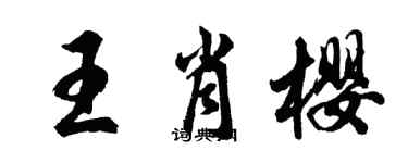 胡問遂王肖櫻行書個性簽名怎么寫