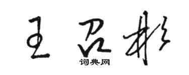 駱恆光王召彬草書個性簽名怎么寫