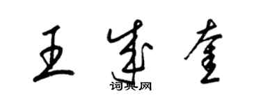 梁錦英王成奎草書個性簽名怎么寫