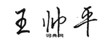 駱恆光王帥平行書個性簽名怎么寫