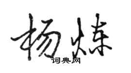 駱恆光楊煉行書個性簽名怎么寫
