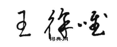 駱恆光王徐唯草書個性簽名怎么寫