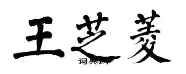 翁闓運王芝菱楷書個性簽名怎么寫