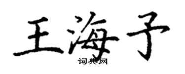 丁謙王海予楷書個性簽名怎么寫