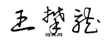 曾慶福王攀龍草書個性簽名怎么寫