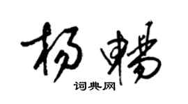 梁錦英楊暢草書個性簽名怎么寫