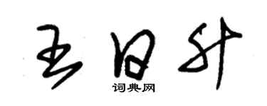 朱錫榮王日升草書個性簽名怎么寫