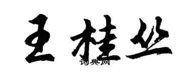 胡問遂王桂叢行書個性簽名怎么寫