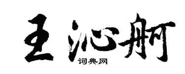 胡問遂王沁舸行書個性簽名怎么寫