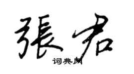 王正良張君行書個性簽名怎么寫