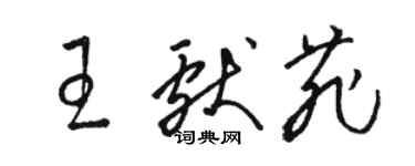 駱恆光王獻菲草書個性簽名怎么寫