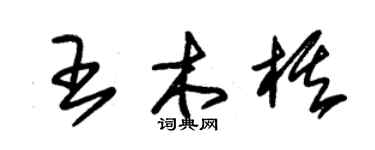 朱錫榮王木棋草書個性簽名怎么寫