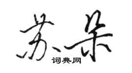 駱恆光蘇朵行書個性簽名怎么寫