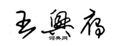 朱錫榮王興雁草書個性簽名怎么寫