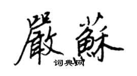 王正良嚴蘇行書個性簽名怎么寫