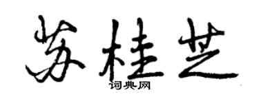 曾慶福蘇桂芝行書個性簽名怎么寫