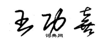 朱錫榮王功喜草書個性簽名怎么寫