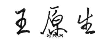 駱恆光王原生行書個性簽名怎么寫