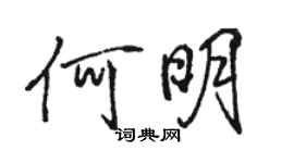 駱恆光何明行書個性簽名怎么寫
