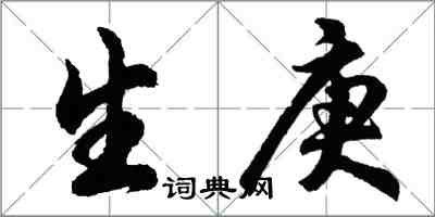 胡問遂生庚行書怎么寫