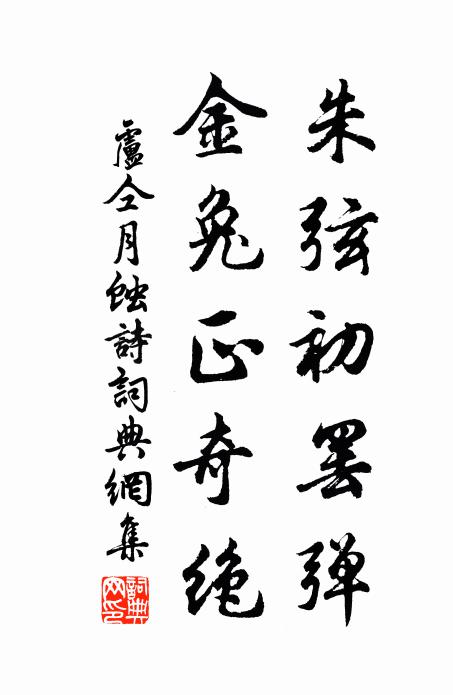 盧仝朱弦初罷彈,金兔正奇絕書法作品欣賞