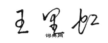 駱恆光王里虹草書個性簽名怎么寫