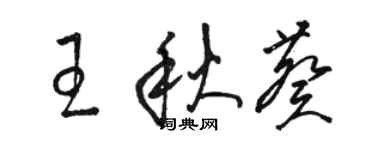 駱恆光王秋葵草書個性簽名怎么寫