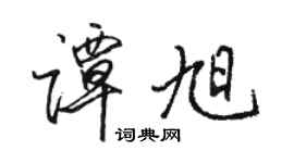 駱恆光譚旭行書個性簽名怎么寫