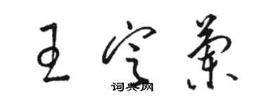 駱恆光王定蘭草書個性簽名怎么寫