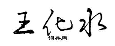 曾慶福王化水行書個性簽名怎么寫