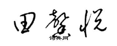 梁錦英田馨悅草書個性簽名怎么寫