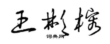 曾慶福王彬榕草書個性簽名怎么寫