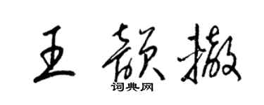 梁錦英王韻轍草書個性簽名怎么寫