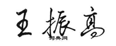駱恆光王振高行書個性簽名怎么寫
