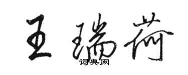 駱恆光王瑞荷行書個性簽名怎么寫