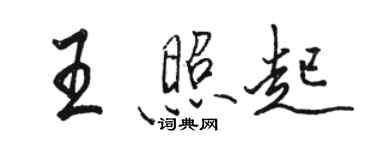 駱恆光王照起行書個性簽名怎么寫