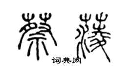 陳聲遠蔡菱篆書個性簽名怎么寫