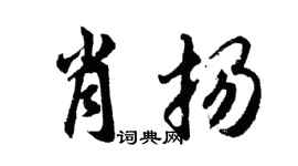 胡問遂肖揚行書個性簽名怎么寫
