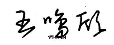 朱錫榮王鳴欣草書個性簽名怎么寫