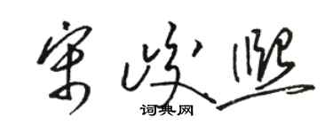 駱恆光宋峻熙草書個性簽名怎么寫