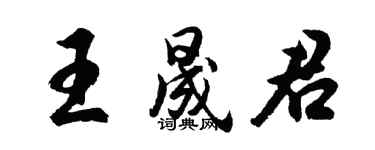 胡問遂王晟君行書個性簽名怎么寫