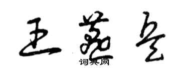 曾慶福王燕兵草書個性簽名怎么寫