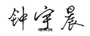 駱恆光鍾宇晨行書個性簽名怎么寫