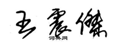 朱錫榮王震傑草書個性簽名怎么寫