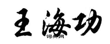 胡問遂王海功行書個性簽名怎么寫