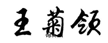 胡問遂王菊領行書個性簽名怎么寫