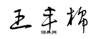 曾慶福王豐棉草書個性簽名怎么寫