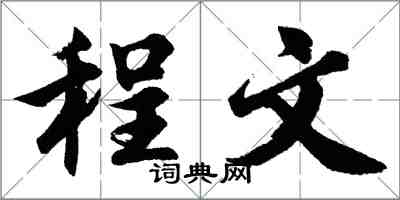 胡問遂程文行書怎么寫